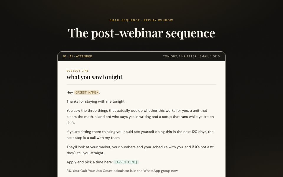 Post-webinar preview